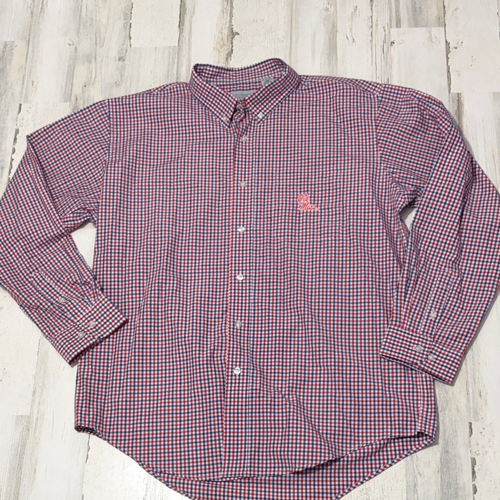 Campus Specialties Ole Miss Checkered Button Down Size XL NWT
